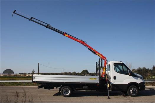 Iveco Daily 35C18 passo 4100 allestito con gru e cassone fisso (VENDUTO)