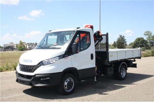 Iveco Daily 35C14 passo 3450 allestito con gru e ribaltabile (venduto)